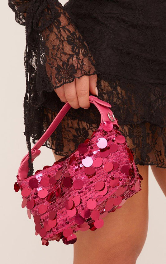 Diana Disco Disc Detail Grab Bag In Pink